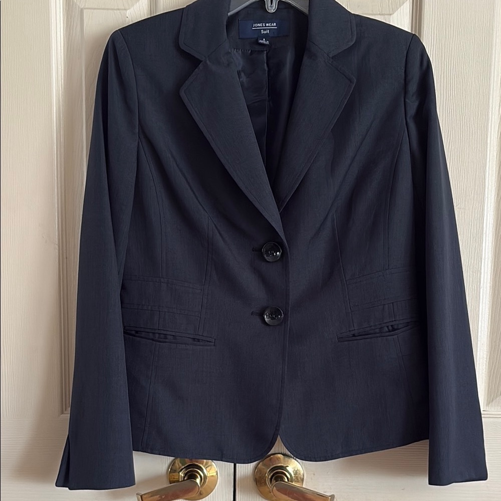 Jones Wear Black Blazer Tailored Suit Jacket